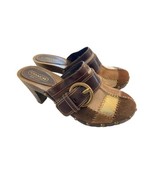 Coach Suede Mules Sebrina Patch Work Studded Suede Clog Heels Womens 6.5... - $1,406.62 MXN