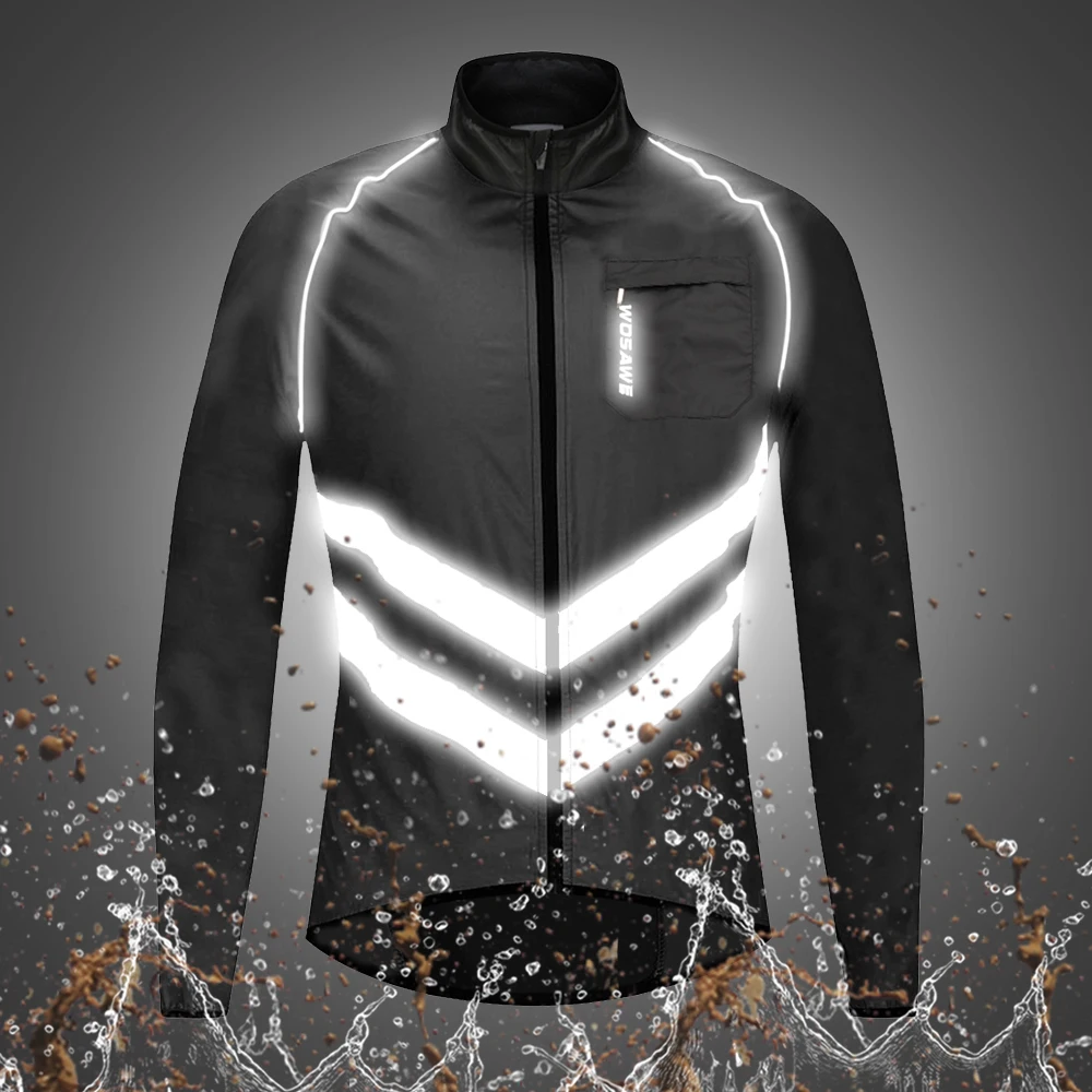 WOSAWE  Reflective Running Jacket Water Resistant Windproof Waistcoat Windbreake - £114.84 GBP