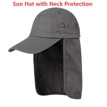 Women Men Hi Fishing Hat Outdoor   Protection Neck Face Flap Cap with Neck Prote - £29.61 GBP