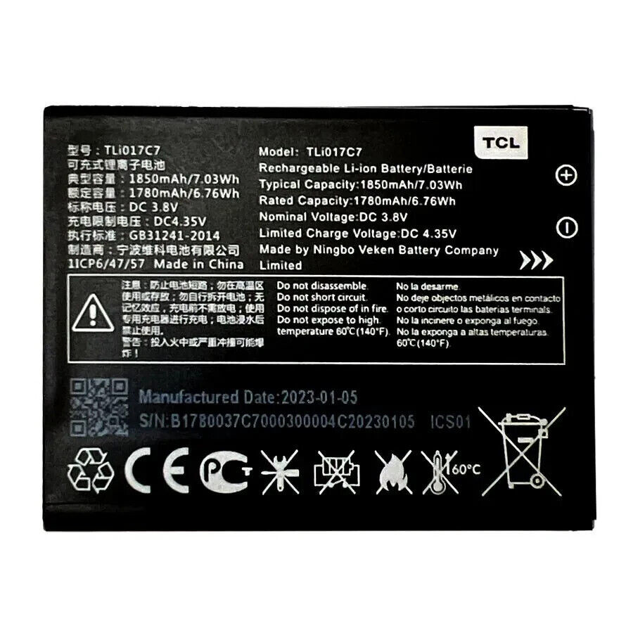 Primary image for OEM Original TCL Alcatel  TLi017C7 Replacement Battery for TCL Flip 2 4058G