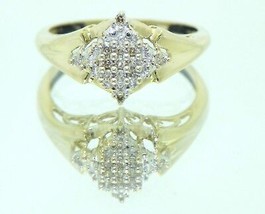 1/4 ct Diamond Cluster Ring REAL SOLID 10 k Gold 2.3 g Size 7.25 - $294.00