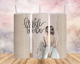 Skinny Tumbler with Straw, 20oz/30oz, Bride to Be, awd-222 - £28.45 GBP+