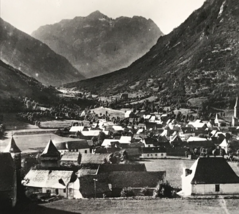 Arties Catalonia Spain Val d&#39;Aran Real Photo Postcard City View Aerial - £7.18 GBP