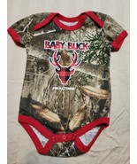 Realtree Baby Buck One Piece Camouflage With Red Plaid Buck And Red Trim... - £6.12 GBP