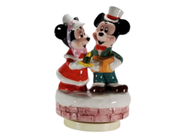 Vintage Schmid Disney Mickey Mouse Minnie Joy To The World Music Box Japan - $69.27