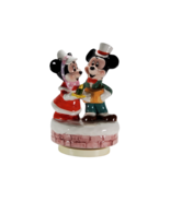 Vintage Schmid Disney Mickey Mouse Minnie Joy To The World Music Box Japan - £54.18 GBP