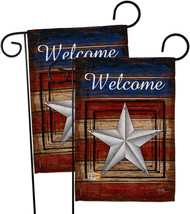 Welcome Vintage Garden Flags Pack Star And Stripes 13 X18.5 Double-Sided House B - £23.52 GBP