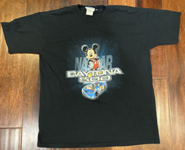 NASCAR Mickey Mouse Daytona 500 T-Shirt Disney 2004 Youth Size XL Black Nice! - £15.78 GBP