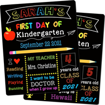 First &amp; Last Day of School Chalkboard, 10 X 12 Inch Double Sided Back to... - $13.47
