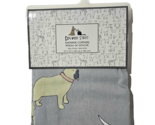 Dogwood Street Shower Curtain 72x72 In 100% Cotton Grey With Random Dog ... - $25.28
