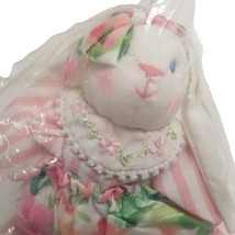 Spring Easter Bunny Decorative Rabbit Doll Pink Green Delton Products 12&quot; Decor - £17.74 GBP