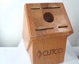 Vintage Cutco 5 Slot Knife Block Holder Wooden Wood Honey Oak knives - $11.00