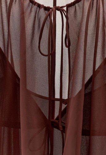 ZARA BNWT 2025. BROWN FLOWING MAXI DRESS BOHO. 5919/608/700 Item image 7