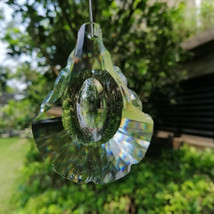 12PCS 50mm K9 Clear Crystal Glass Scallop Prism Pendant SunCatcher Lamp Lighting - £12.76 GBP