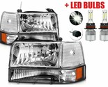 MONACO WINDSOR 1999 2000 2001 CHROME CLEAR LENS HEADLIGHTS 6PC SET LED B... - $202.95