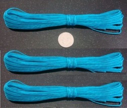3 Rolls hemp beading cord 90&#39; turquoise .5-1mm create necklaces m111b - £2.29 GBP