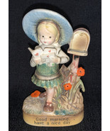 Girl With Letters Figurine Valentine Spring Decor Good Morning Have A Ni... - $22.22