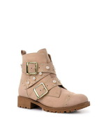 Wonder Nation Youth Girls Studded High Ankle Boot Natural Size 5 - $38.88 CAD
