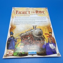 Ticket To Ride Days Wonder Rules Instructions Only Replacement Game Piece 2015 - £4.66 GBP