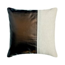 Brown Throw Pillow Covers 16&quot;x16&quot; Faux Leather, Better Half Choco - £19.76 GBP+