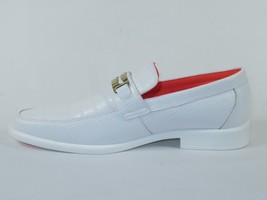 Men's TAYNO Shoes The Caprio C TAYNO Crocodile Print Bit Loafer White image 4