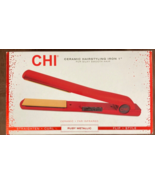 CHI 1&quot; Ceramic Hairstyling Iron Far Infrared Straighten Curl Ruby Metall... - $46.74