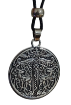 Irminsul Stag Necklace Tree Of Life Pendant Heathen Viking Bead Cord &amp; Bag Gift - £12.54 GBP