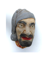Vintage Chalkware Man/Head Kurd with Stocking Cap/ Arabian/Syrian/Logger... - $14.80