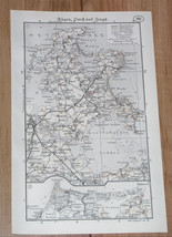1937 Vintage Map Of Rügen Rugen Island Arkona Stralsund Bergen Garz Germany - £13.66 GBP