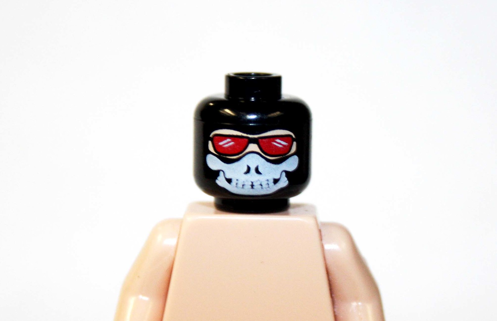 Single Sale Skull Mask Red Eyes  Minifigure head DIY Block Toys - $2.40