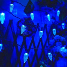 Outdoor C9 Holiday String Lights Strawberry Blue Christmas Lights Commer... - $39.99