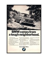 1970 BMW 2002 2 Door Coupe Vintage Print Ad Gravel Road Hillside Wall Ar... - £8.66 GBP