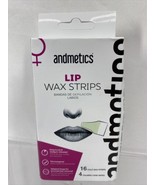 Andmetics Lip Wax Strips 16 Cold Wax Strips 4 Calming Care Wipes Vegan - $5.99