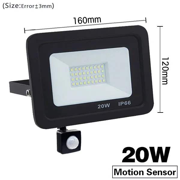  sensor led floodlight 100w 50w 30w 20w 10w led flood light spotlight outdoor 220v ip66 thumb200