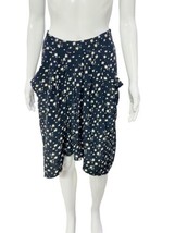 Isabel Marant Women&#39;s Floral Printed Pleated Black Silk Short Mini Skirt M 38 - £81.72 GBP
