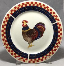 Calico Rooster  salad dessert decorative plate stoneware Majesticware by... - $5.40