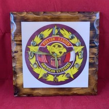 VTG Polish Legion Of American Veterans Wall Clock Lacquered Wood - £31.45 GBP