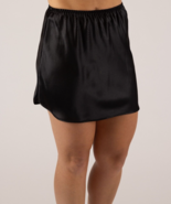Shadowline Satin Essentials 15&quot; Nylon half slip Size XL Black Style 47091 - $46.09 CAD