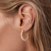 ZA Vintage Geometric Pearl Crystal Four Pairs Earrings For Women Trendy Rhinesto - £7.03 GBP