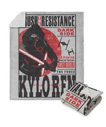 Disney Star Wars Vintage Signage Kylo Ren Force Silk Touch Sherpa Throw ... - €60,47 EUR