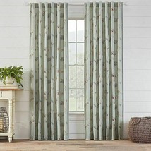 Curtain Panel Farmhouse Collection Spa Avery Embroidered  84&quot; x 50&quot;  Rod Pocket - £25.31 GBP