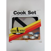 New Camp Ways 2-PARTY Deluxe Camping Cook Set Polished Aluminum- 7 Piece - £15.21 GBP