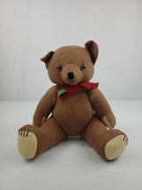 Shanghai Dolls Factory Jointed Teddy Bear Plush Mohair 14&quot; VTG 1950&#39;s Dark Brown - £31.90 GBP