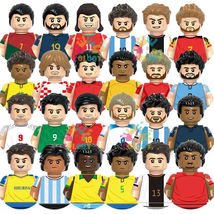 Kids Toys Football Stars Building Blocks Sport Player Mini Action Figure... - $5.35+