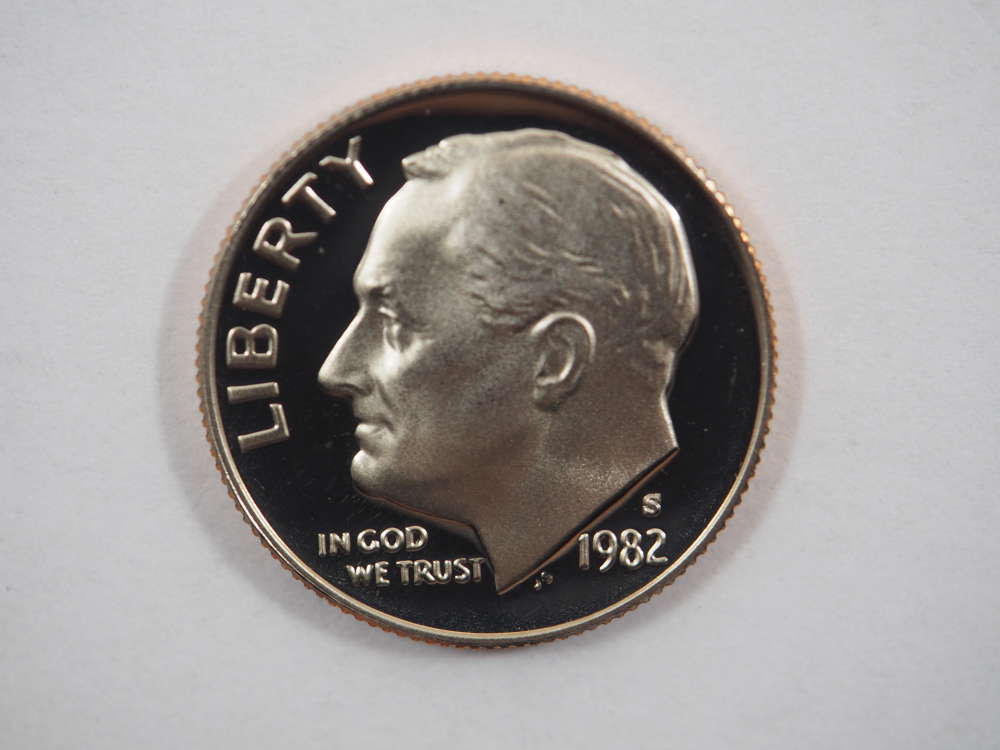 1982 S Roosevelt Clad Dime Proof GEM US Coin Proof (PF) - SKU 110USDMCL - $2.95