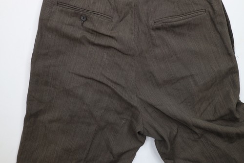 Vtg 70s Pierre Cardin Mens 29x26 Distressed Wool Striped Wide Leg Chino Pants Item image 14