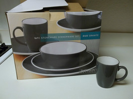 Thomson Pottery Dinner Set ~ 16 Pieces ~ Duo Granite ~ New In Box - £56.00 GBP