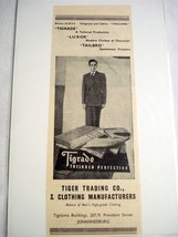 1945 South Africa Ad Tiger Trading Co. Men&#39;s Clothing - $7.99