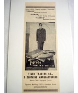 1945 South Africa Ad Tiger Trading Co. Men&#39;s Clothing - $148.86 MXN