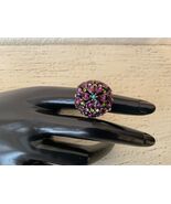 Heidi Daus Large Amethyst and Crystal ring Size 5.75 - $21.78